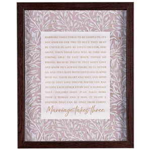 Framed Wall Art Marriage Takes 3
