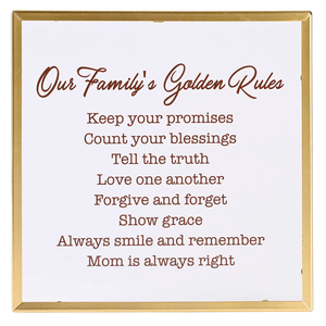 Framed Wall Art Our Familys Golden Rules