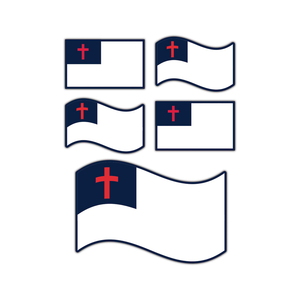 Sticker Christian Flags