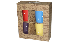 MARCELLE 4X16OZ  MUG SET IN DISPLAY BOX IN 5-PLY BROWN BOX