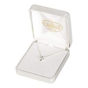 Nk-Petalcross/Cz Silver Plate 