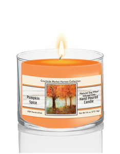 Courtside Market Fall Trees Soy Wax Candle in Glass Jar
