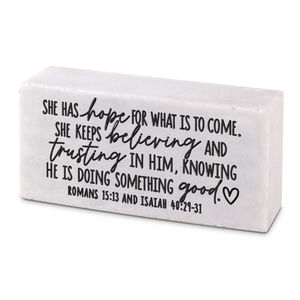Scripture Block She Has Hope For To Come