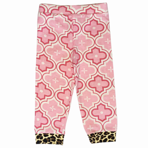 AnnLoren Baby Girls Layette Pink Leopard Onesie Pants Headband 3piece Gift Set Clothing