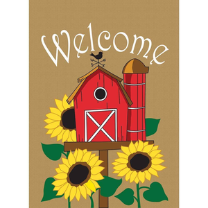 Garden Barn Birdhouse-Welcome Flag