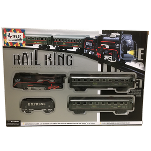 Classic Electric "Rail King" Train Set with Tracks