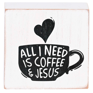 Tabletop Plaque Coffee & Jesus