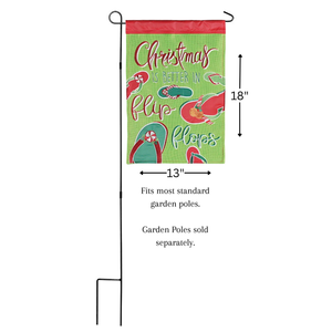 Flag Christmas In Flip Flops 13x18