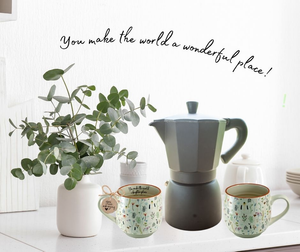 Coffee Mug Make The World Vintage Floral