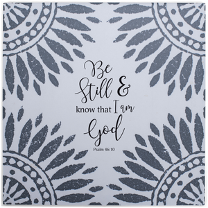 Tabletop Tile Be Still Ps.46:10 Cream