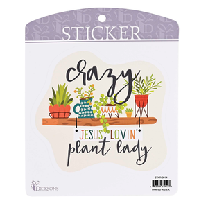 Sticker Crazy Jesus Lovin Plant Lady
