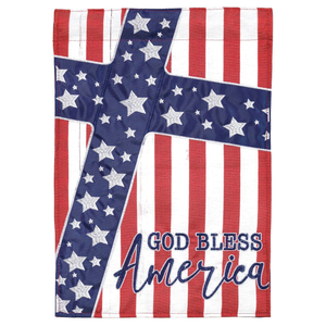 Flag Dapp God Bless America Ply/Prt Garden