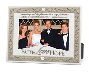 Photo Frame White Faith Hope Love