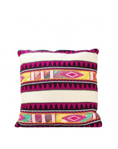 Fuschia Accented Jacquard Cushion Cover