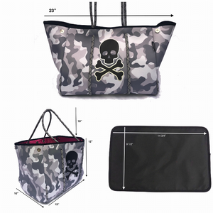 Lolly Luella On the Go - Neoprene Tote Bag (With Removable Matching Small Zippered Pouch)