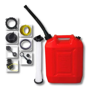 Gas Can/ Fuel Can With Two Spout (One Long Black with Filter and One Regular White)