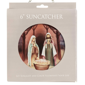 Sun Catcher Holy Family In Creche 