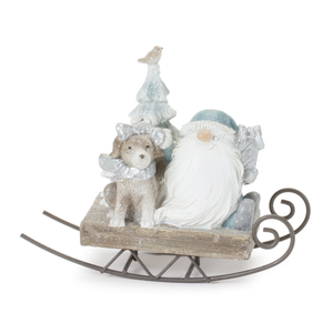 Gnome on Sled Figurine