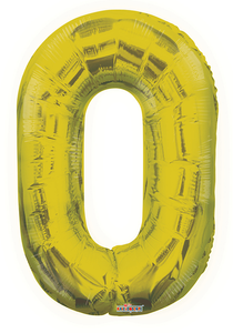 Gold #0 Mylar Balloon