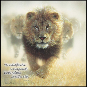 PLQ WALL BOLD AS A LION MDF 12X12