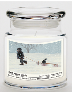 Courtside Market All Aboard Candle Glass Jar with Glass Lid