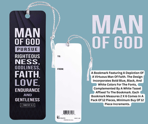 Tassel Bookmark Man Of God 1 Timothy 6