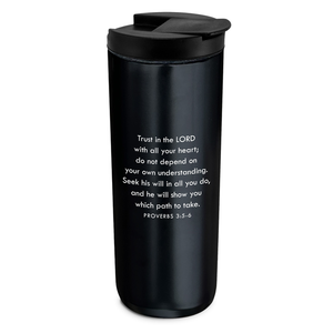 Tumbler Black 20 Oz Trust God Through It
