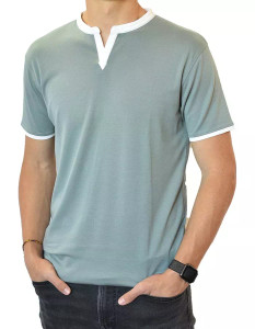 Short Sleeve Notch Collar
