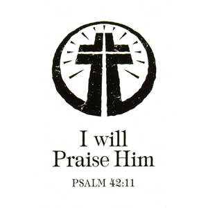 Itty Bitty Card Cross I Will Praise Him