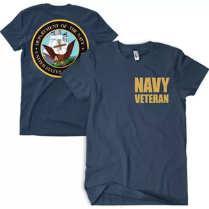 Navy Veteran Men's T-Shirt Navy 2-Sided