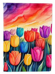 Tulips in Color Garden Flag