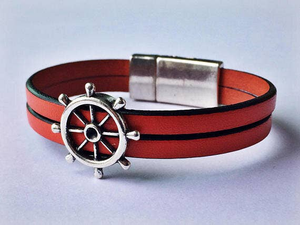 Nautical Leather Bracelet