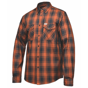 TW211.00 - Mens Black and Brown Flannel Shirt