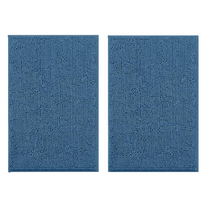2 Piece Soft Cozy Plush Chenille Bath Mat & Contour Bath Rug