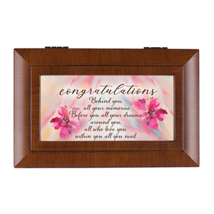 Petite Music Box Congratulations Behind