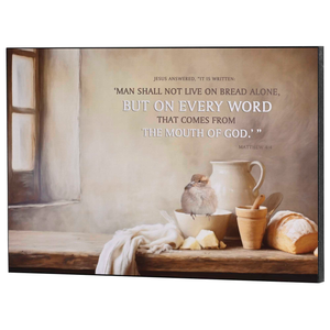 Wall Plaque Man Shall Not Live On 16x11