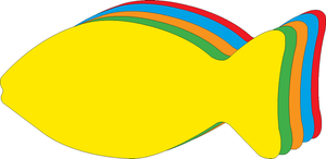 Faith Fish Small Foam Assorted Color Creative Cut-Outs