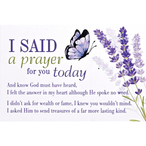 Itty Bitty Card Lavender I Said A Prayer