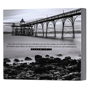 Tabletop Plaque My Rock & Fortress 10x8