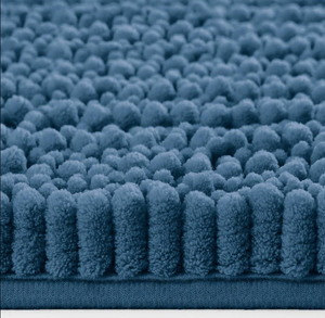 2 Piece Soft Cozy Plush Chenille Bath Mat & Contour Bath Rug