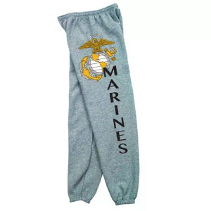 Marines Logo Mens Sweatpant Grey