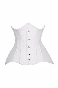 Top Drawer CURVY Cotton Double Steel Boned Underbust Waist Cincher Corset
