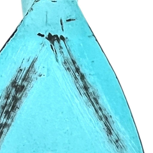 Set of Six Distressed Aqua Metal Drawer Pull Knobs