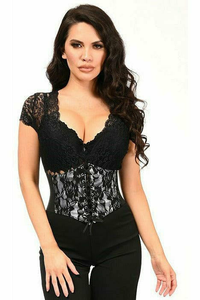 Lavish Lace Overlay Corset Belt Cincher