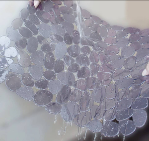 12 Piece Set - Chrome Button Heavy Duty Shower Curtain Hooks