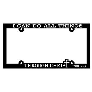 License Plate Frame I Can Do All Things