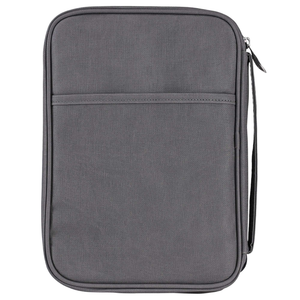 Bible Cover Cross Charcoal Gray Lg Print