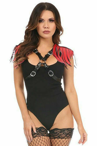 Vegan Leather Body Harness with Fringe