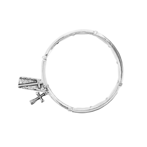 Bracelet Believe Heart Cross Silver