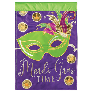 Mardi Gras Time House Flag